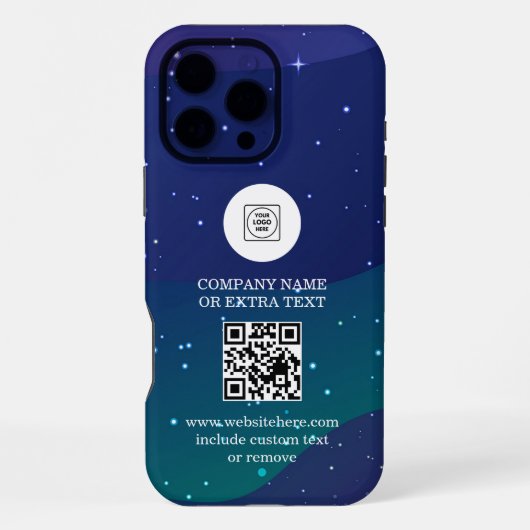Doe-het-zelf-gradiënt zakelijk logo QR-code iPhone Hoesje (Achterkant)