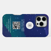 Doe-het-zelf-gradiënt zakelijk logo QR-code iPhone Hoesje (Achterkant horizontaal)