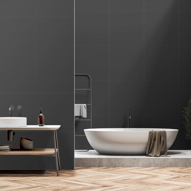 Doe-het-zelf Grijze Eenvoudige Autoriteit® Behang (Badkamer)