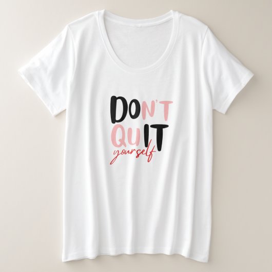 Doe het zelf grote maat t-shirt (Design voorkant)