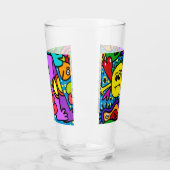 Doe-het-zelf HAPPY MONSTER CRITTER DOODLE Glas (Links)