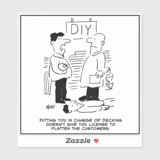 Doe-het-zelf-hardwarewinkel Afdeling Terrassen. Gr Sticker (Vel)