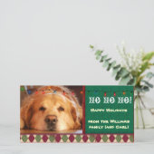 Doe het zelf hond foto vakantie kaart (Staand voorkant)