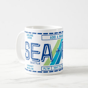 Doe-het-zelf instapkaart mok: Perfect reisgeschenk Koffiemok