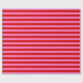Doe-het-zelf Kleur 1” Preppy Streep Roze Rood Cadeaupapier (Vlak)