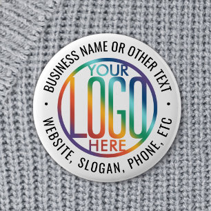 Doe-het-zelf Kleur   Je bedrijfslogo promotionele  Ronde Button 5,7 Cm