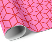 Doe-het-zelf Kleur Kubussen Groot SV Heet Roze Roo Cadeaupapier (Rol Hoek)