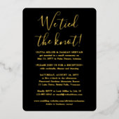 Doe-het-zelf Kleur We Hebben Ja Gezegd Foto Bruilo Folie Uitnodiging (Voorkant)