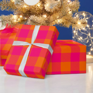 Doe-het-zelf kleuren Buffalo Plaid Tartan Med SV O Cadeaupapier