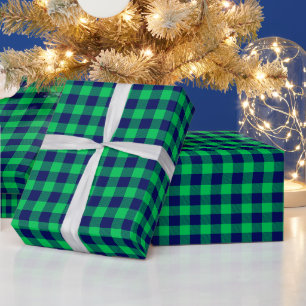 Doe-het-zelf kleuren Buffalo Plaid Tartan SM SV Bl Cadeaupapier