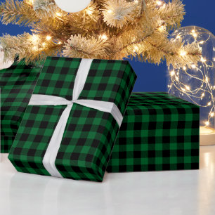 Doe-het-zelf Kleuren Buffalo Plaid Tartan SM SV Zw Cadeaupapier