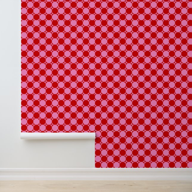 Doe-het-zelf Kleuren Cirkel in Vierkant #2 Rood He Behang (Applicatie)