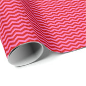 Doe-het-zelf kleuren dunne Chevron Zigzag Roze Roo Cadeaupapier (Rol Hoek)
