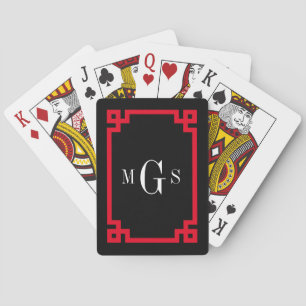 Doe-het-zelf Kleuren Griekse Sleutel #2 Frame Mono Pokerkaarten