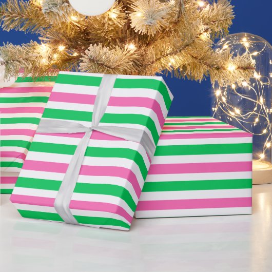 Doe-Het-Zelf Kleuren Heet Roze Smaragdgroen Witte Cadeaupapier (Feestdagen)