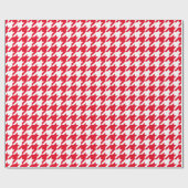 Doe-het-zelf Kleuren Houndstooth Geruit SV Wit Roo Cadeaupapier (Vlak)