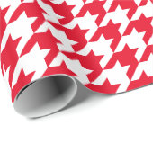 Doe-het-zelf Kleuren Houndstooth Geruit SV Wit Roo Cadeaupapier (Rol Hoek)
