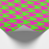Doe-het-zelf kleuren Houndstooth Plaid SV Lime Sch Cadeaupapier (Hoek)