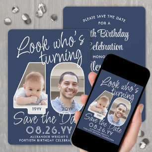 Doe-het-zelf kleuren • Kijk wie er 40 wordt Verjaa Save The Date