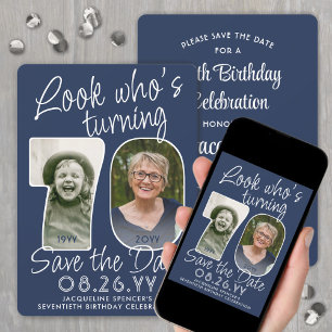 Doe-het-zelf kleuren • Kijk wie er 70 verjaardagsf Save The Date