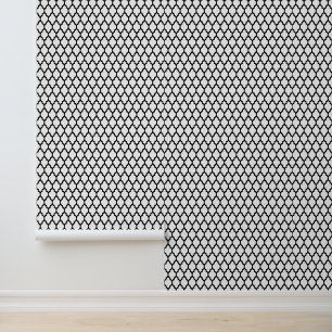 Doe-het-zelf kleuren Marokkaanse Quatrefoil #4 Zwa Behang