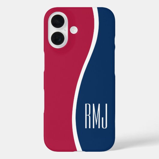 Doe-het-zelf kleuren moderne gemonoogrammeerde kro Case-Mate iPhone case (Achterkant)