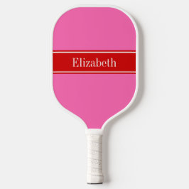 Doe-het-zelf kleuren Rood lint Heet Roze BG S Pickleball Paddle
