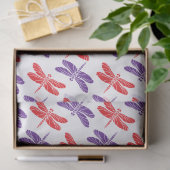 Doe-het-zelf kleuren, rood paarse libellen tissuepapier (Geschenk)