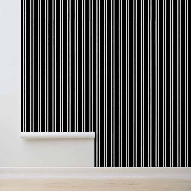Doe-het-zelf kleuren Verticale oneven strepen #3 Z Behang (Applicatie)