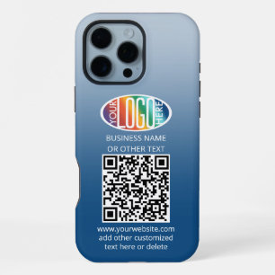 Doe-het-zelf-kleurovergang • Zakelijk logo & QR-co iPhone 16 Pro Max Hoesje