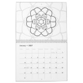 Doe-het-zelf kleurplaat Mandala omtrek kunst Kalender (Jan 2027)