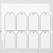 Doe-het-zelf lege cadeautags (Voorkant / Achterkant)