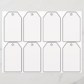 Doe-het-zelf lege cadeautags (Voorkant)