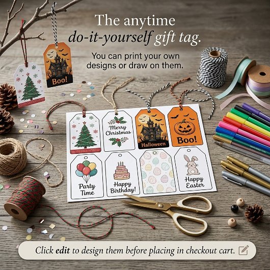 Doe-het-zelf lege cadeautags