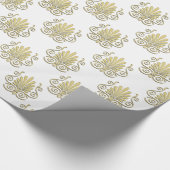 Doe-het-zelf LG namaak goud damast Cadeaupapier (Hoek)