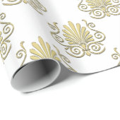 Doe-het-zelf LG namaak goud damast Cadeaupapier (Rol Hoek)