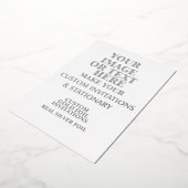 Doe-het-zelf, Maak Je Eigen Gepersonaliseerde Zilv Folie Uitnodiging (Gedraaid)
