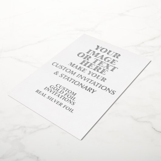 Doe-het-zelf, Maak Je Eigen Gepersonaliseerde Zilv Folie Uitnodiging (Gedraaid)