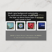 Doe-het-zelf mini portfolio, fototemplate visitekaartje (Achterkant)