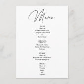 Doe-het-zelf modern minimalistisch diner menu (Voorkant)