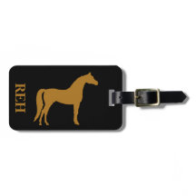 Doe-het-zelf-monogram matte gouden paard op elke k