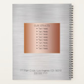 Doe-het-zelf Monogram Naam Beroep Datum Rose Goud Planner (Achterkant)