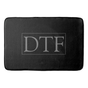 Doe-het-zelf monogram of naam, klassiek zwart met badmat