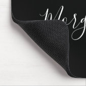 Doe-het-zelf naam witte script & witte diamanten, muismat (Hoek)