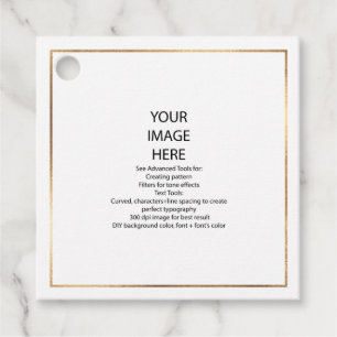 Doe-het-zelf op maat gemaakte kleine vierkante nep bedankjes labels