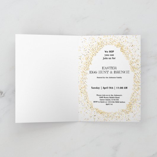 Doe-het-zelf Pasen Eierzoektocht Uitnodigings Kleu (Binnen)