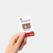 Doe-het-zelf pasje voor werknemers, wit rood verti badge (Handheld)