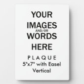 Doe het zelf - Plaque 5x7 met Easel Fotoplaat (voorkant)