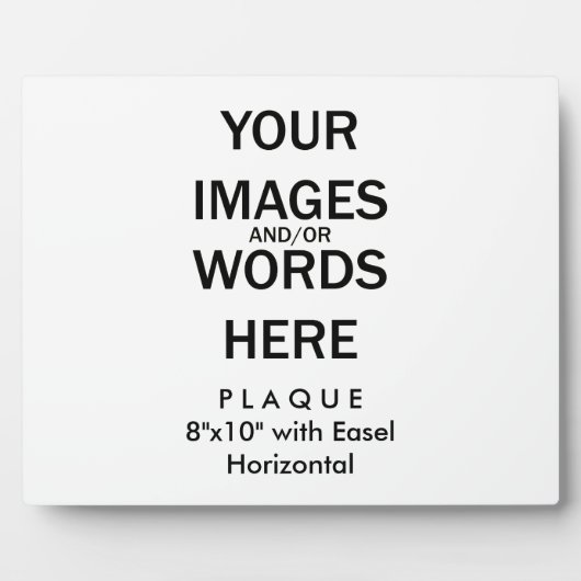 Doe het zelf - Plaque 8x10 met Easel Fotoplaat (Voorkant)