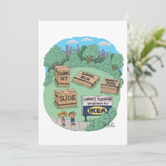 Doe het zelf Playground (IKEA) Feestdagenkaart (Staand voorkant)